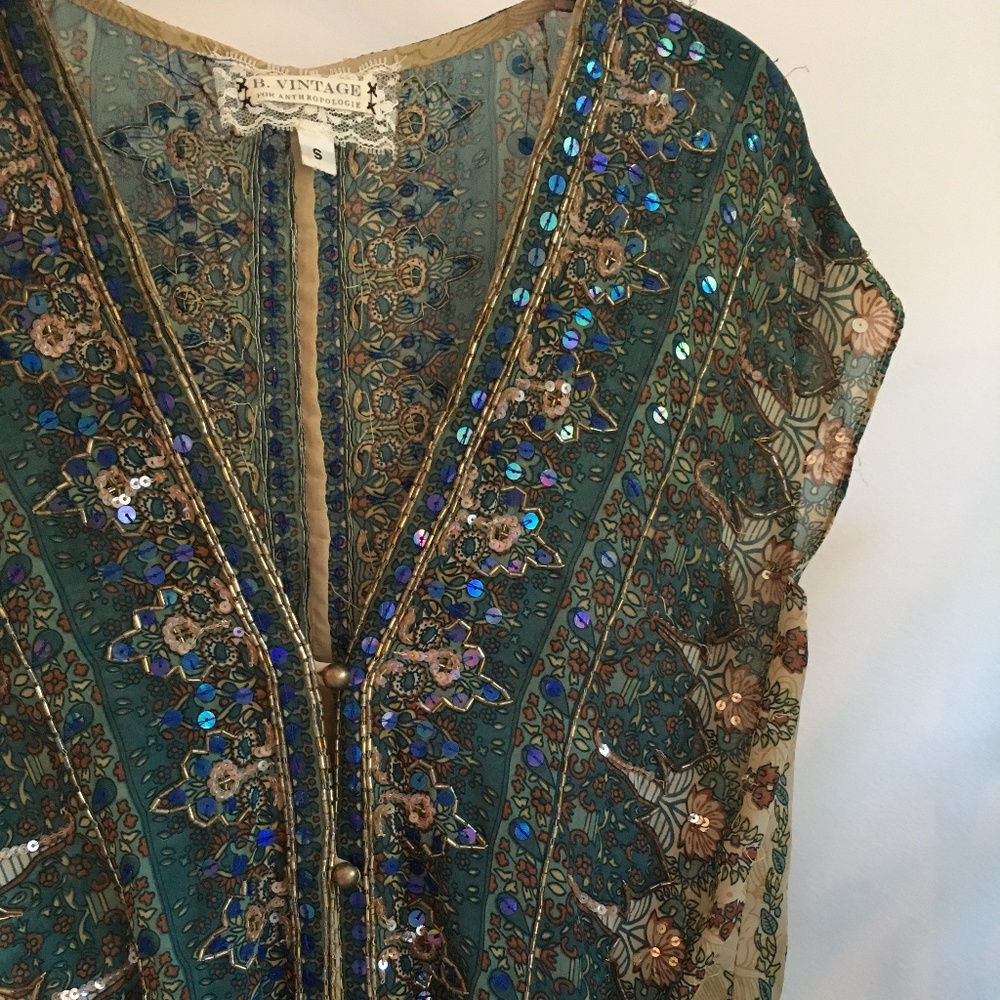 B Vintage for Anthropologie beaded tunic
